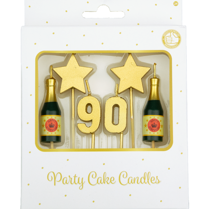 Candele 90 anni Champagne 17,5 cm