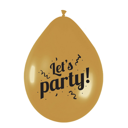 Palloncini Let'S Party Oro 30cm 6 pezzi