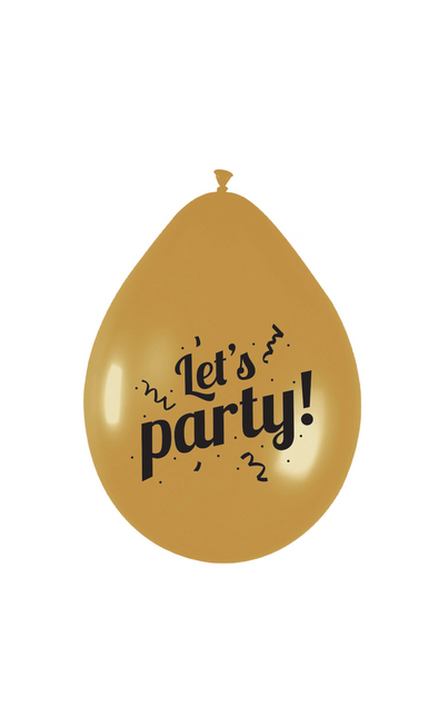 Palloncini Let'S Party Oro 30cm 6 pezzi