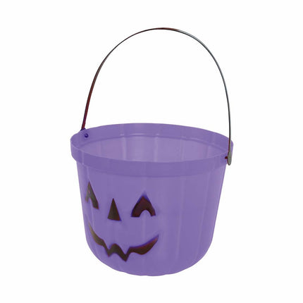 Secchiello portacaramelle di Halloween viola 20 cm