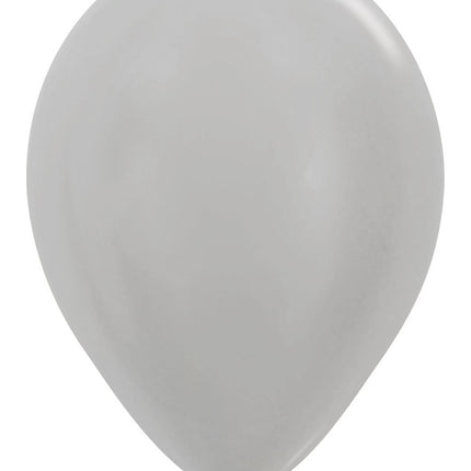 Palloncini Perla Argento 30cm 12pz