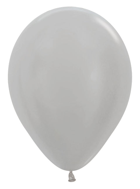 Palloncini Perla Argento 30cm 12pz