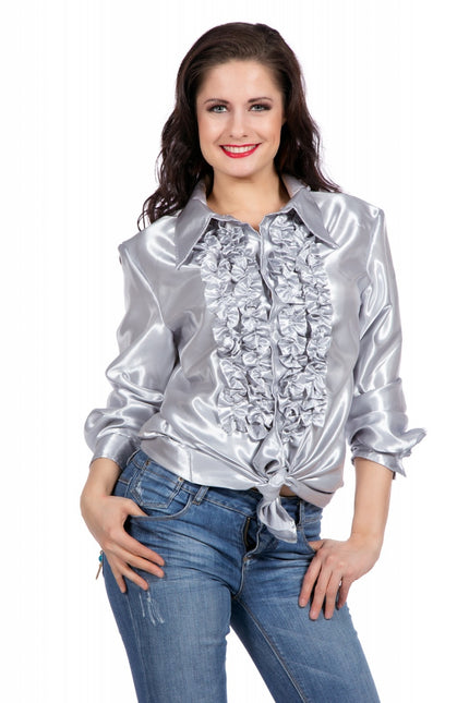 Camicetta Disco Ruffles Argento