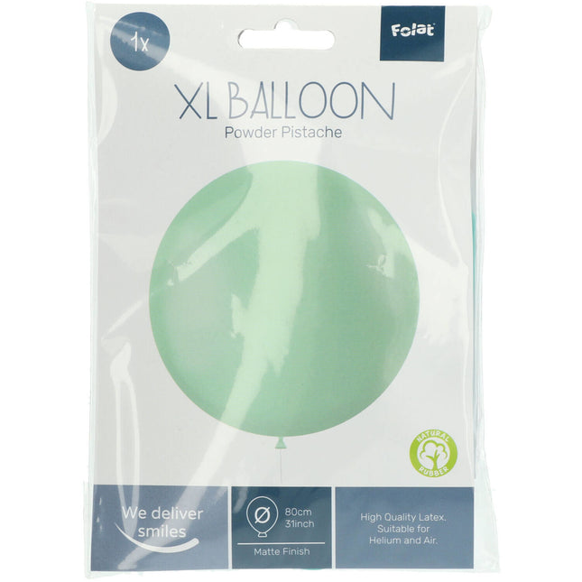 Palloncino verde menta in polvere Pistache 80cm