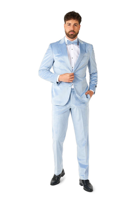 Smoking in velluto azzurro da uomo OppoSuits