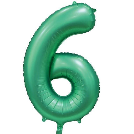 Palloncino verde figura 6 anni lucido 86 cm