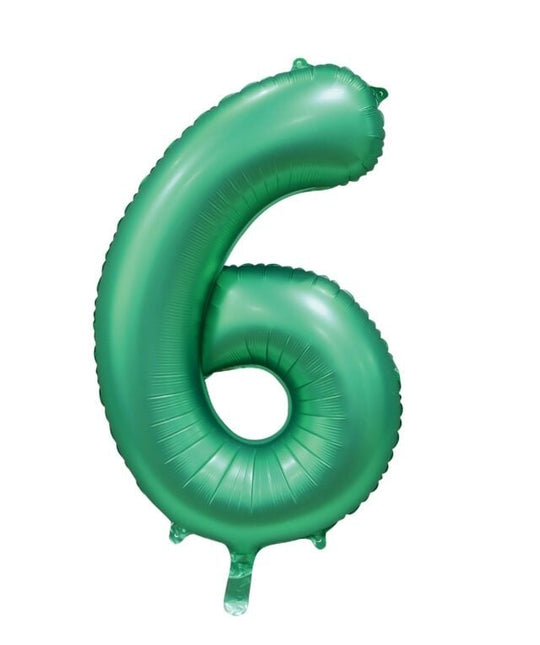 Palloncino verde figura 6 anni lucido 86 cm