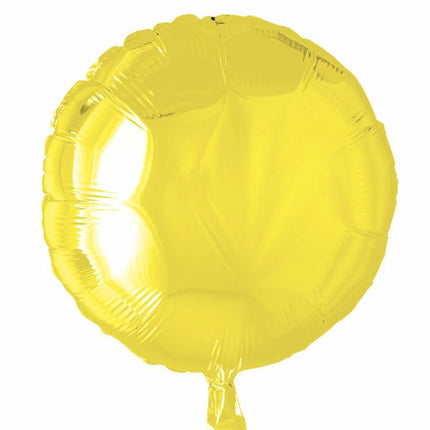 Palloncino a elio rotondo giallo 46 cm vuoto