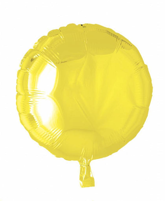 Palloncino a elio rotondo giallo 46 cm vuoto