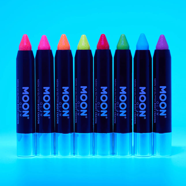 Moon Glow Neon UV Glitter Body Crayons Arancione 3.2g