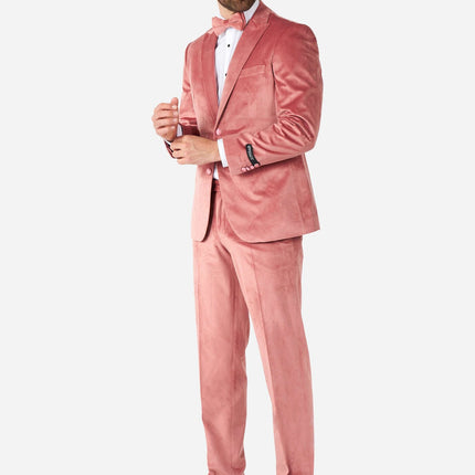 Smoking da uomo in velluto rosa chiaro <tc>OppoSuits</tc>