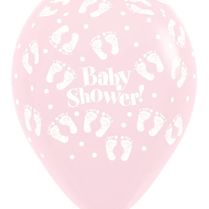 Palloncini Baby Shower Orme Pastello Matte Mix 30cm 25pz