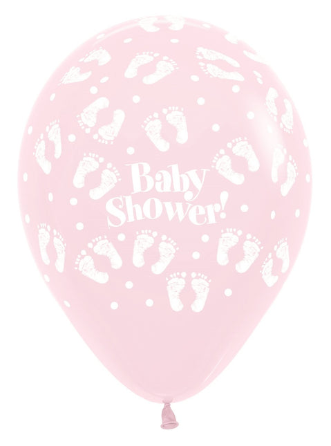 Palloncini Baby Shower Orme Pastello Matte Mix 30cm 25pz