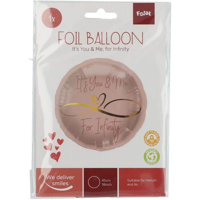 Palloncino a elio Infinity Love vuoto 45 cm