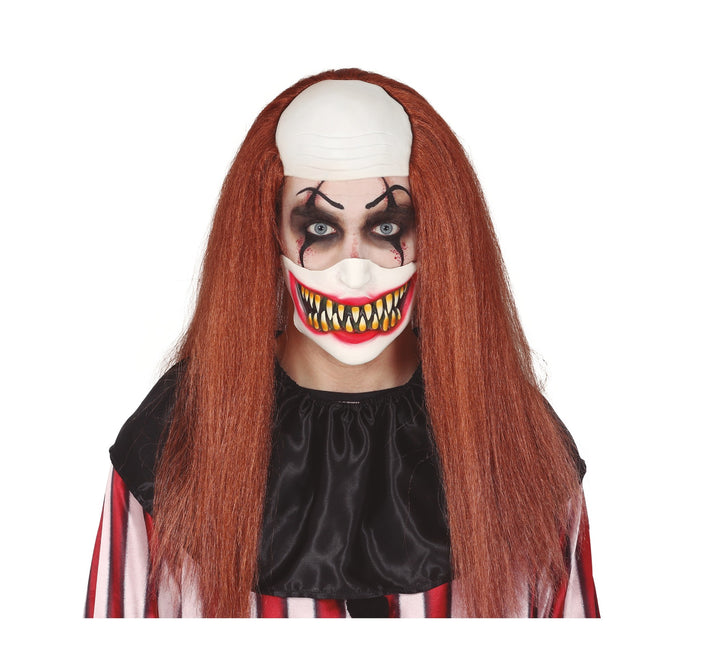 Mezza maschera di Halloween da clown