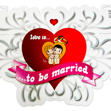 Cartello per porta Love Is To Be Married 45cm