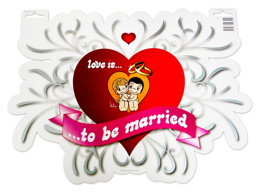 Cartello per porta Love Is To Be Married 45cm