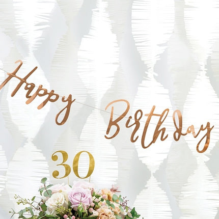 Ghirlanda di lettere di compleanno Happy Birthday Rose Gold 62 cm