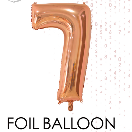 Pallone in foil Figura 7 Oro Rosa 66cm