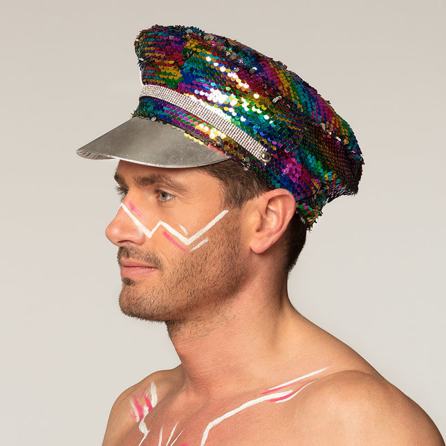 Cappello reversibile Rainbow Silver