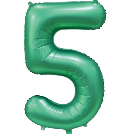 Palloncino numero verde 5 anni lucido 86 cm