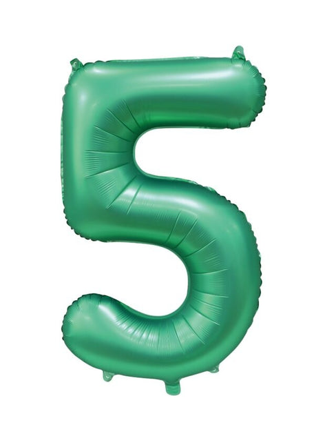 Palloncino numero verde 5 anni lucido 86 cm