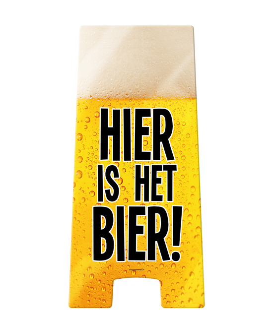 Cartello di avvertimento Here's Beer 62,5 cm
