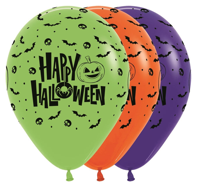 Palloncini Happy Halloween Color Mix 30cm 25pz