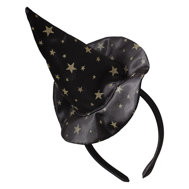 Cappello da strega in oro nero