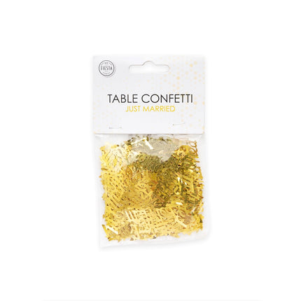 Coriandoli da tavola Just Married Gold