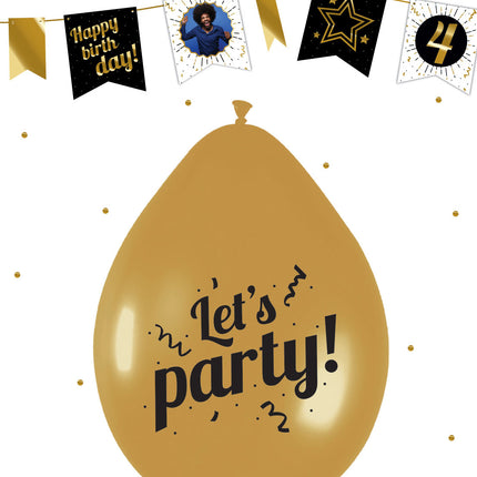 Palloncini Let'S Party Oro 30cm 6 pezzi