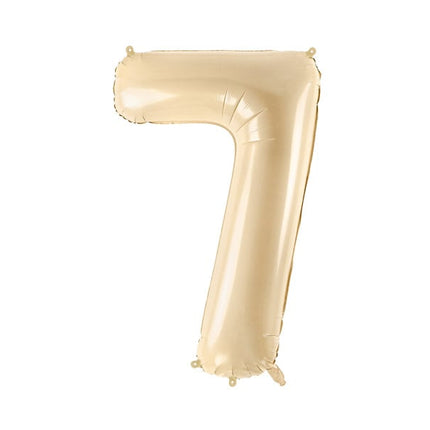 Palloncino in foil Numero ''7'', 72 cm, beige