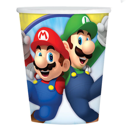 Tazze Super Mario in cartone 266ml 8pz