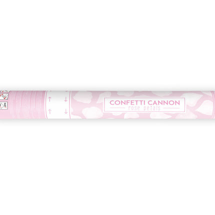 Cannone di coriandoli Petali di rosa bianchi 40 cm