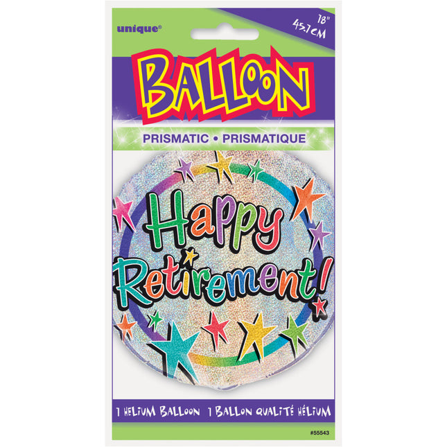 Palloncino ad elio Happy Retirement 45 cm vuoto