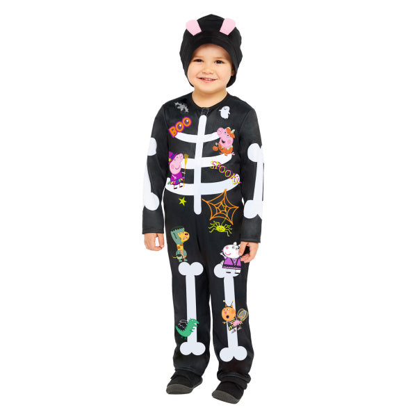 Costume da bambino Peppa Skeleton