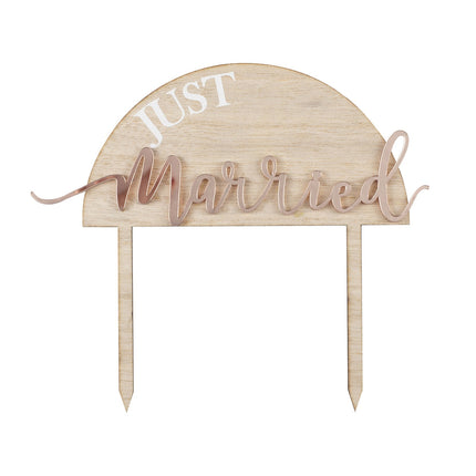 Topper per torta nuziale Just Married 18cm