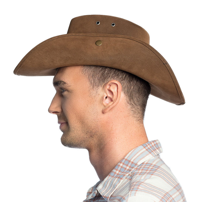 Cappello da cowboy Leatherlook Deluxe