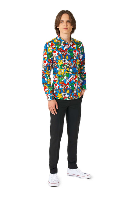 Camicia Super Mario Ragazzo Teen OppoSuits