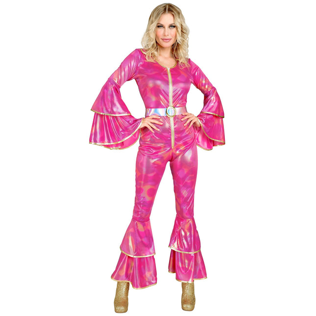 Tuta Disco 70S Rosa Donna