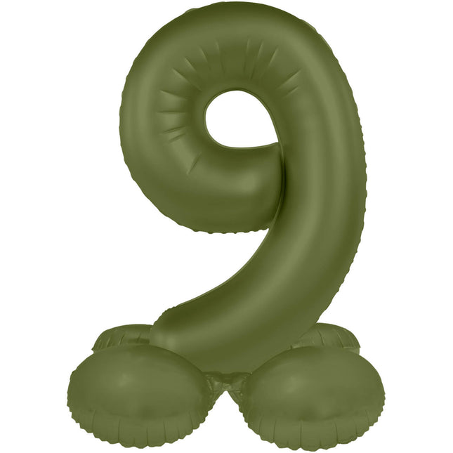 Palloncino 9 anni verde opaco 41 cm
