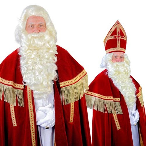 Barba di Sinterklaas Kanekalon 55cm 3 pezzi