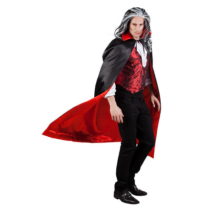 Capo di Halloween reversibile rosso nero 1,5 m