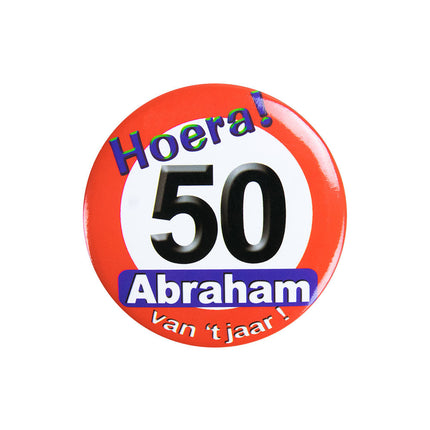 Abraham Button 50 anni di cartello stradale 5,5 cm