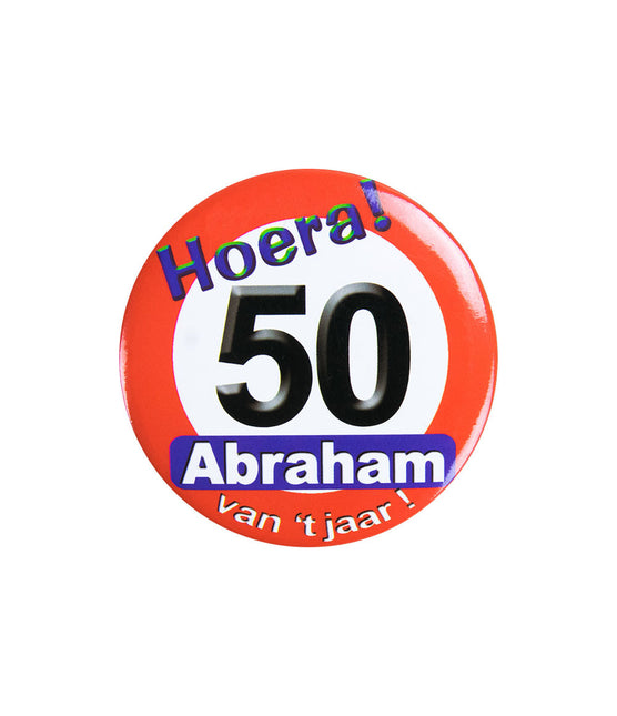 Abraham Button 50 anni di cartello stradale 5,5 cm