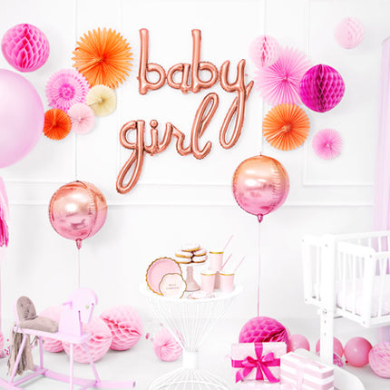 Set di palloncini a forma di lettera Baby Rose Gold vuoti da 75,5 cm