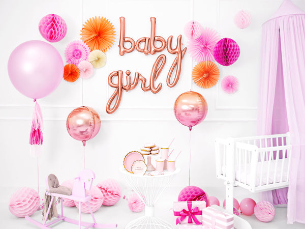 Set di palloncini a forma di lettera Baby Rose Gold vuoti da 75,5 cm