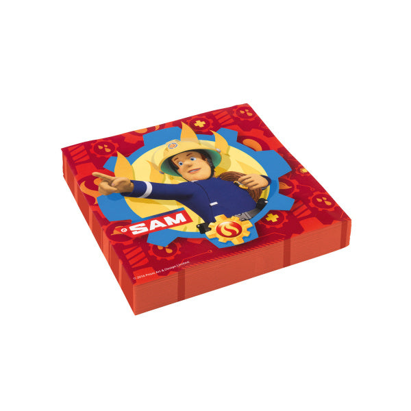 Tovaglioli Fireman Sam Decorazione 33cm 20pz