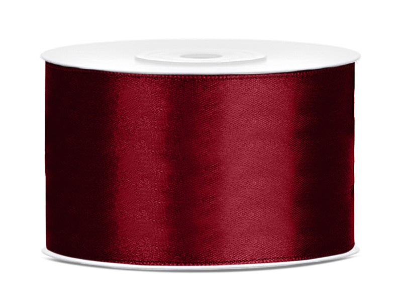 Nastro di raso rosso bordeaux 38mm 25m