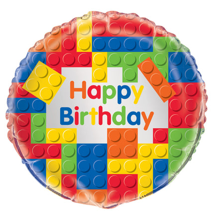 Palloncino ad elio Lego Happy Birthday 45cm vuoto